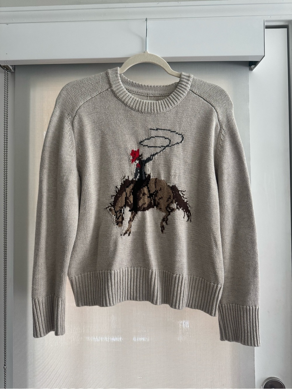 Abercrombie & Fitch Beige Knit Cowgirl Sweater